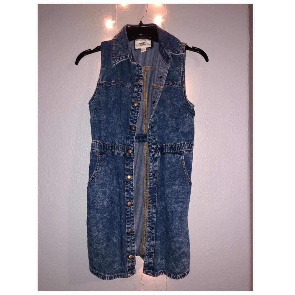 Forever 21 Jean Midi Dress | Vest